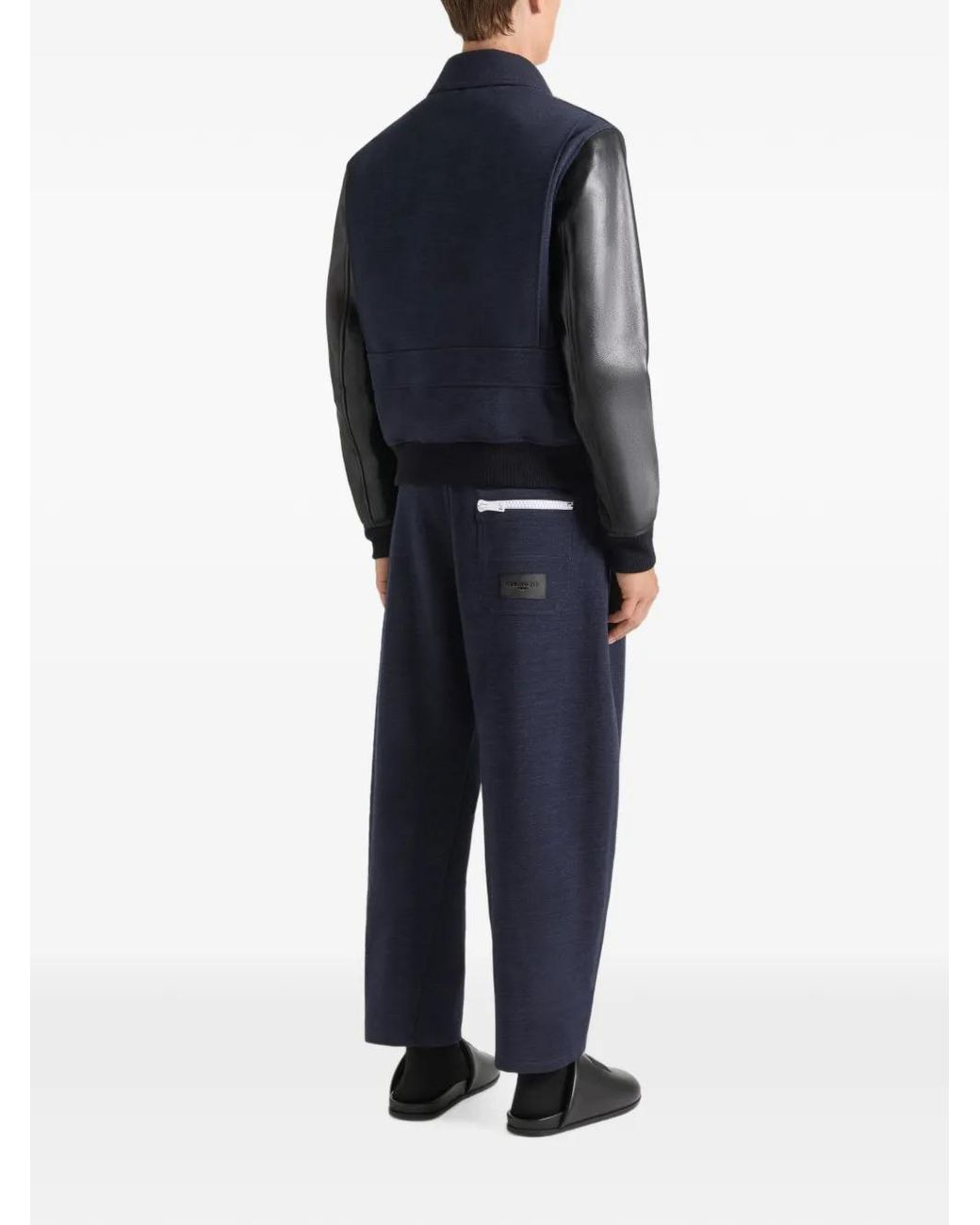 Givenchy Blue Mix Material Pilot Blouson for men