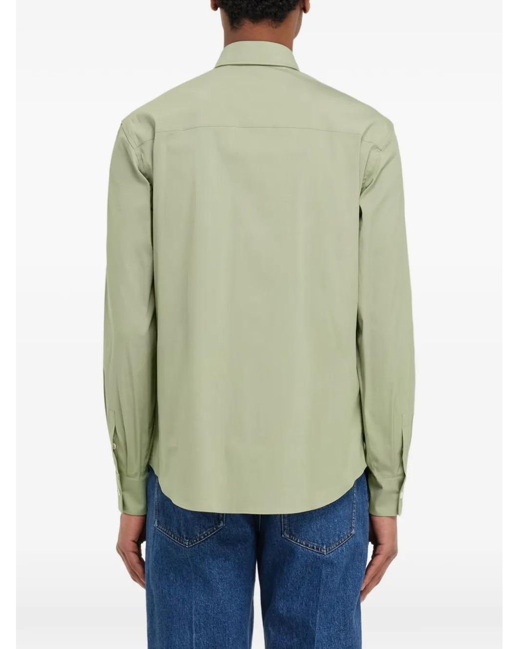 Ferragamo Green Button Down Shirt for men