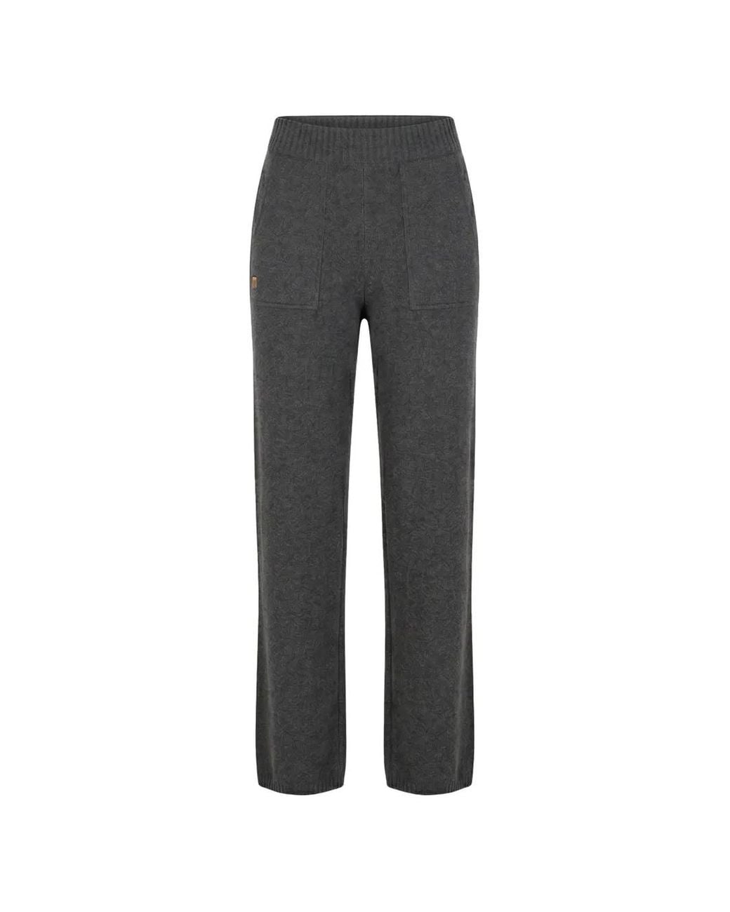 Moorer Gray Callie Knitted Track Pants
