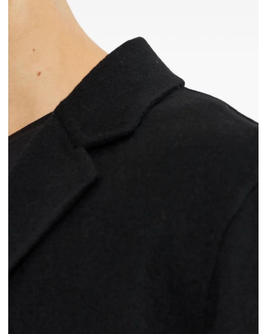 Jil Sander Black Single-Breasted Notched-Lapel Coat for men