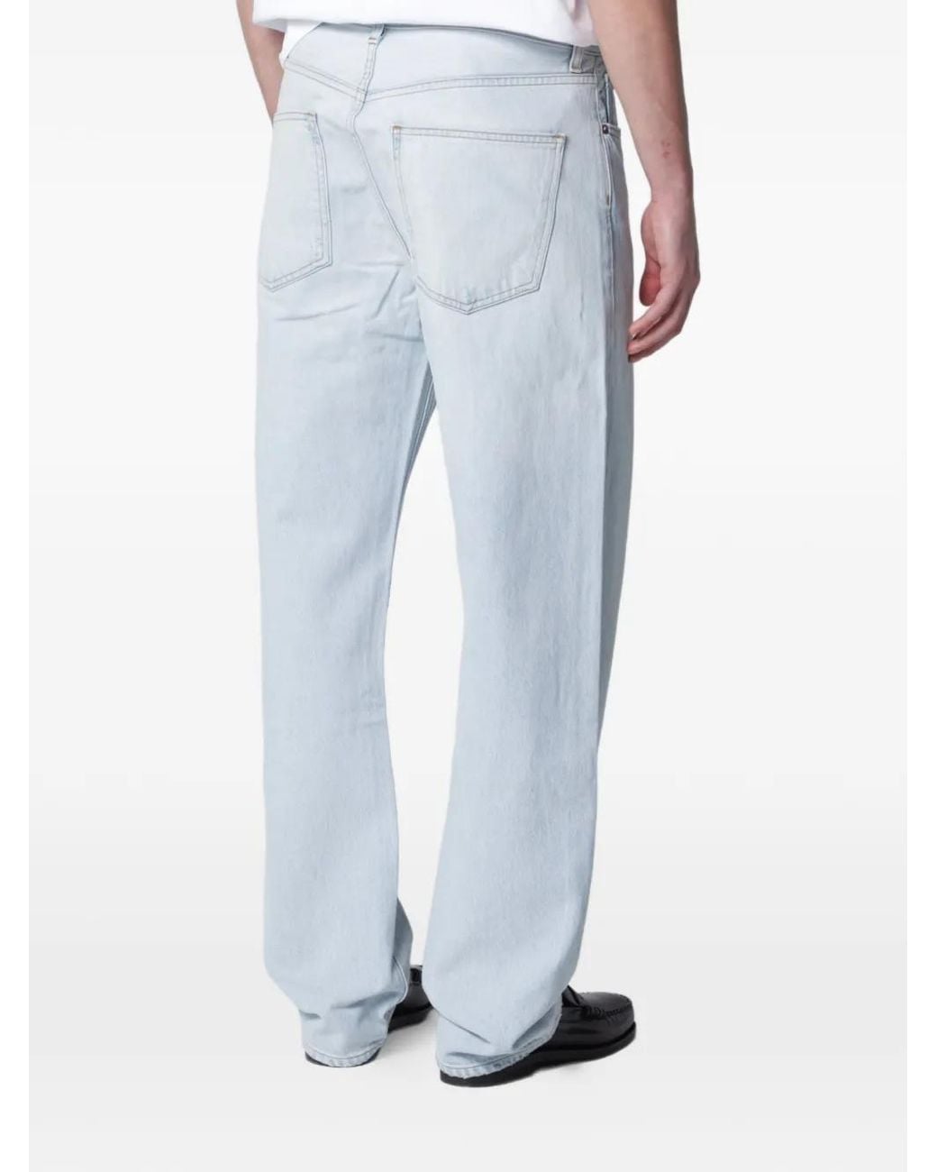 Agolde Blue Faded Straight-Leg Jeans for men