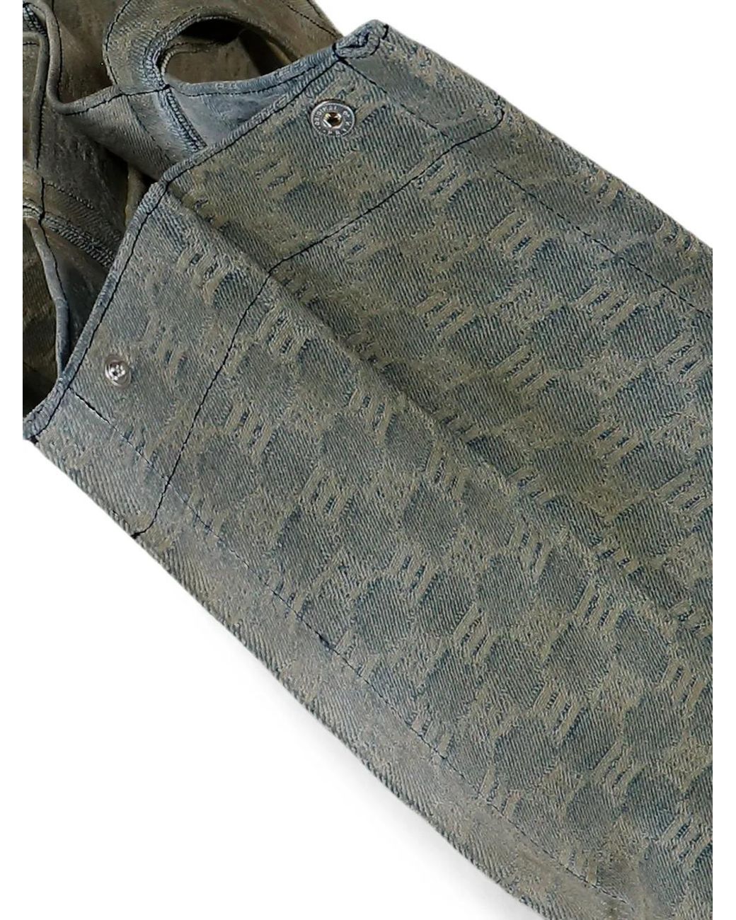 M I S B H V Gray Jacquard Monogram Tote Bag
