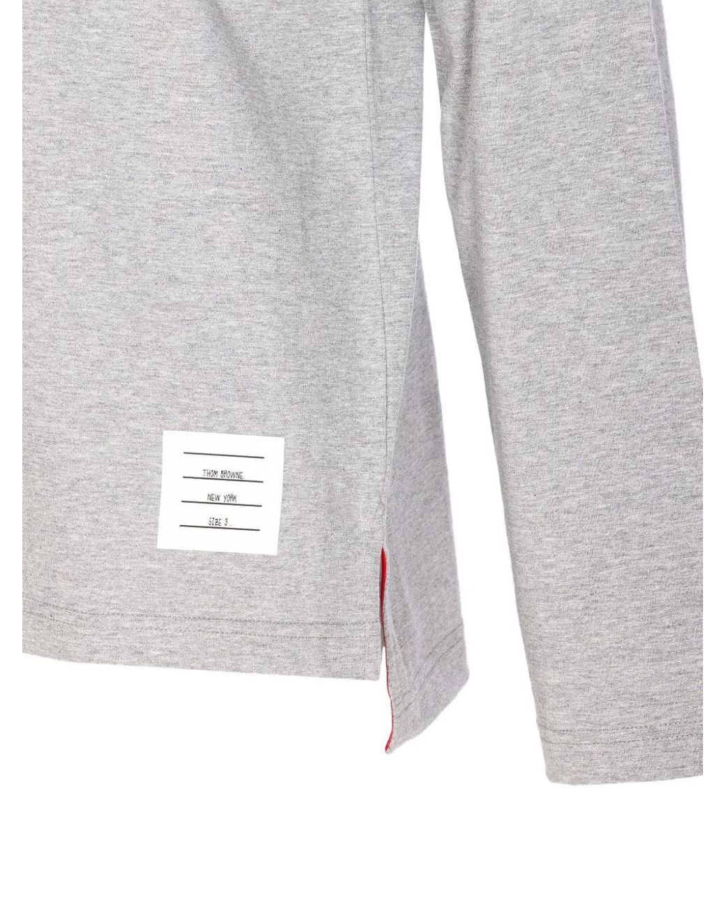 Thom Browne White Rwb Stripe Long-Sleeve T-Shirt for men