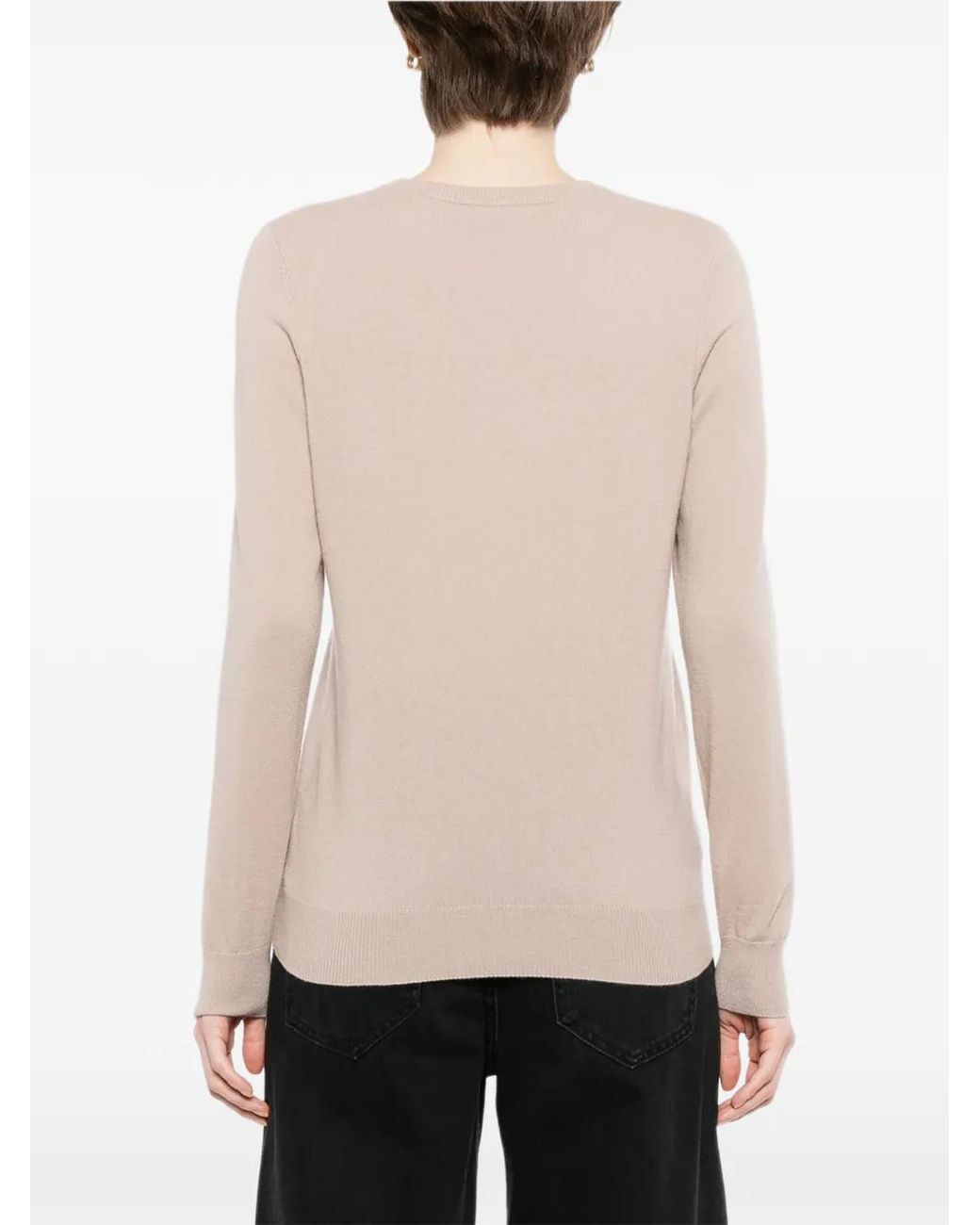 N.Peal Cashmere Natural Evie Round-Neck Top