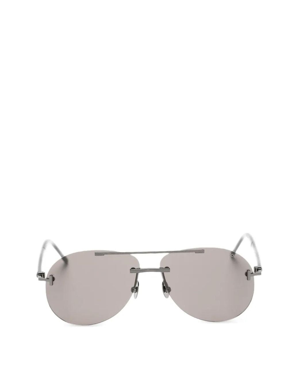 Tom Ford Gray Private Pilot-Frame Sunglasses