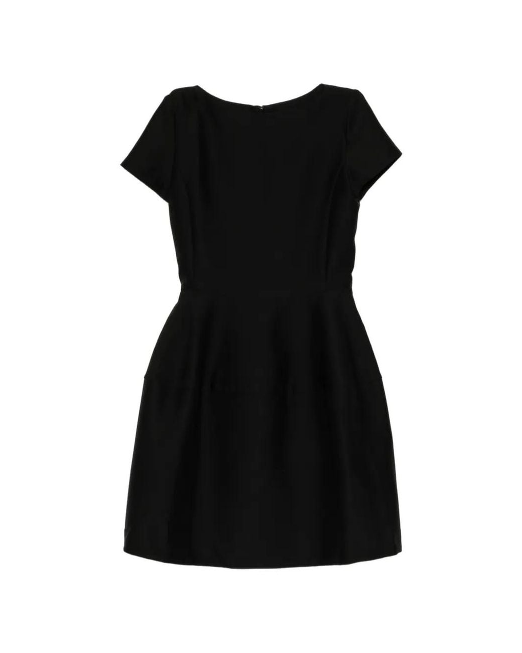 JNBY Black Boat-Neck Mini Dress