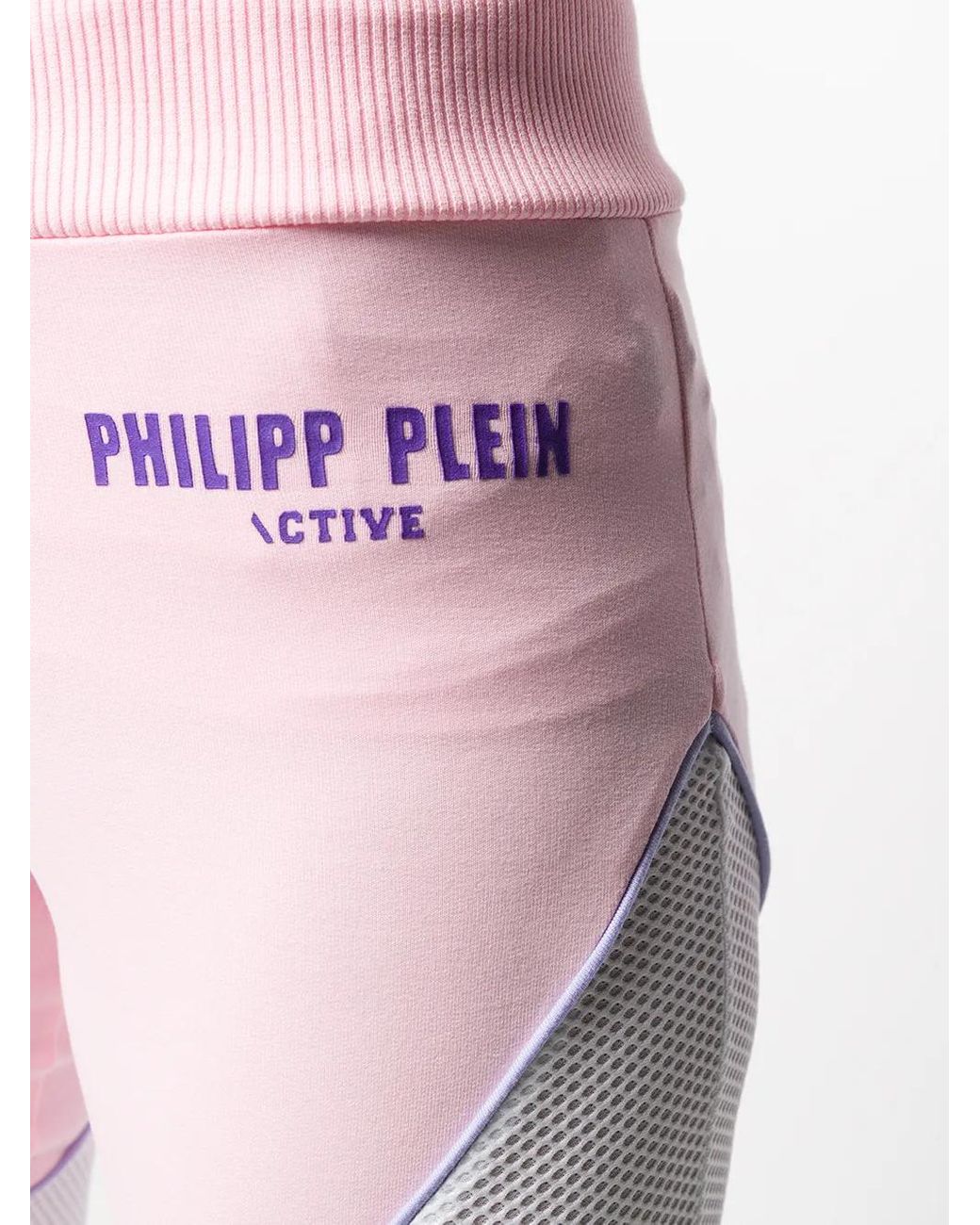 Philipp Plein Pink Geometric Jogging Leggings