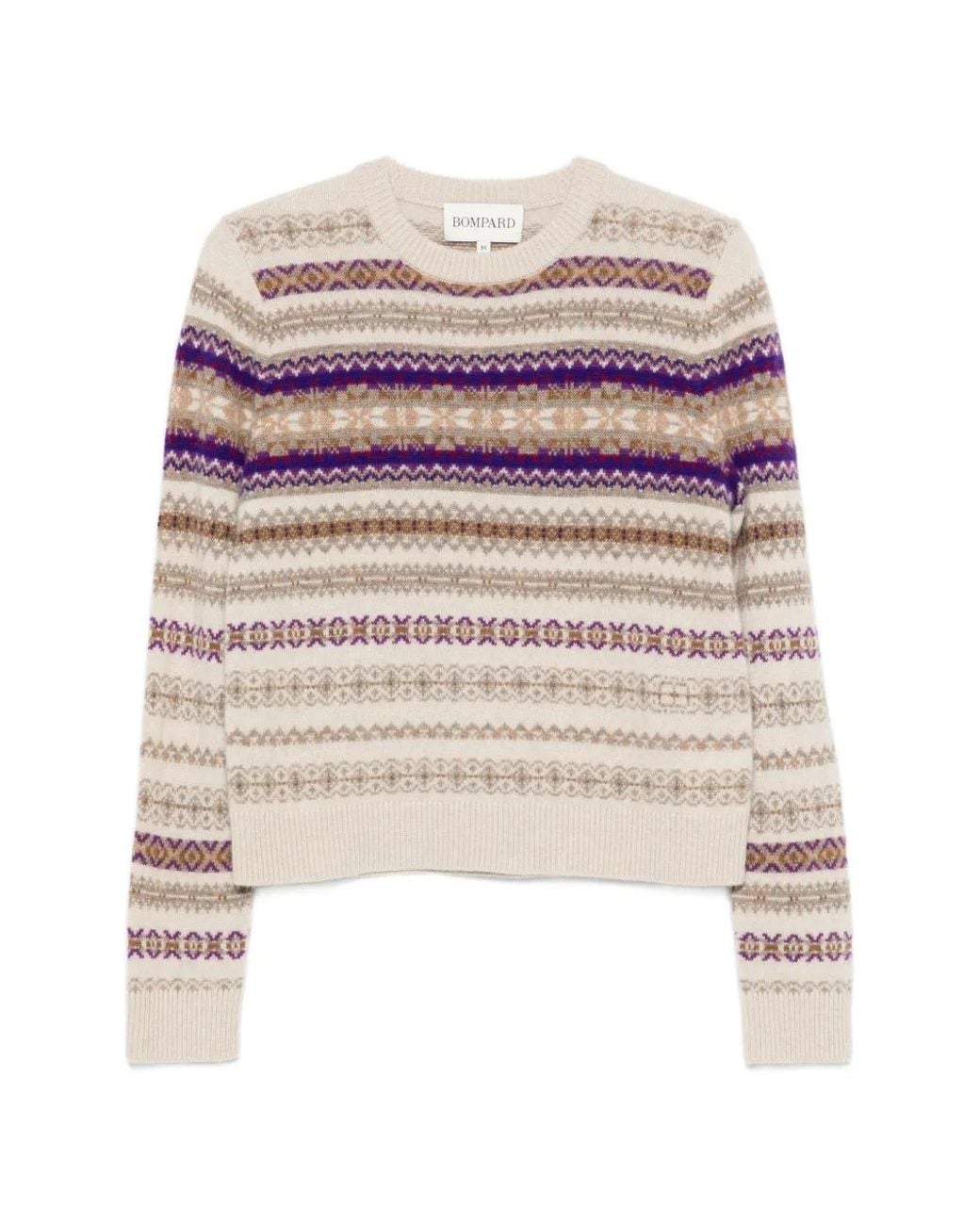 Bompard White Round-Neck Sweater