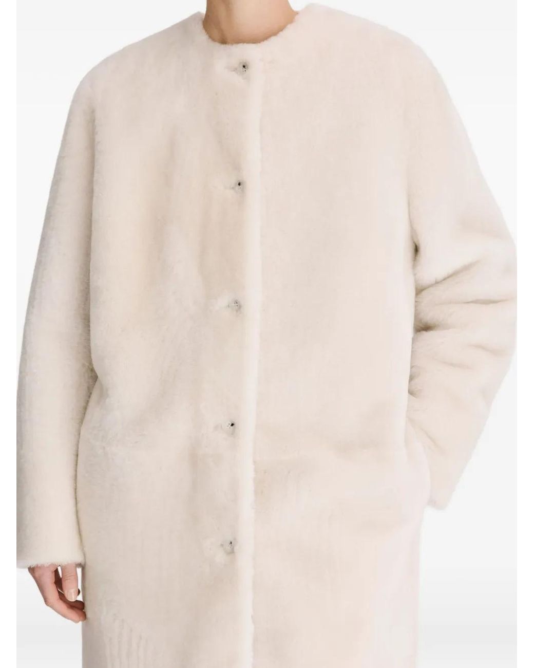 Loulou de Saison White Elba Reversible Single-Breasted Coat