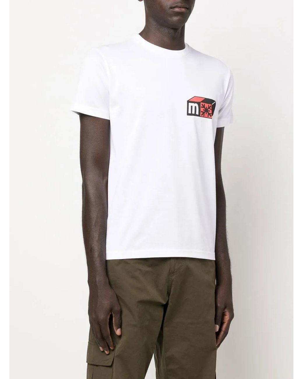 MODES GARMENTS White Graphic-Print Cotton T-Shirt