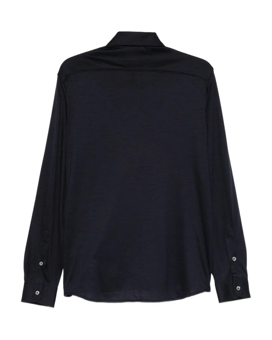 Dell'Oglio Blue Chemise À Boutonnière Sur Le Devant for men
