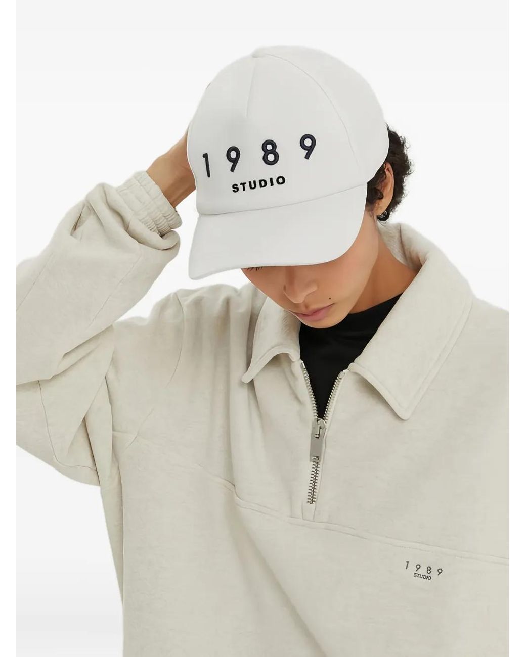 1989 STUDIO White Cotton Baseball Cap