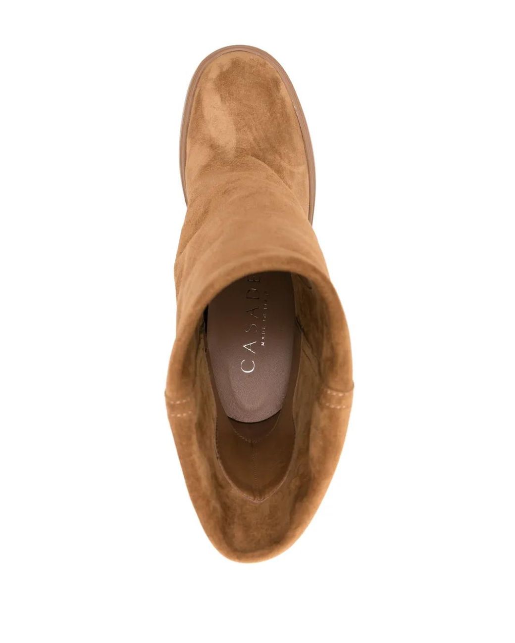 Casadei Brown Folded-Top Boots