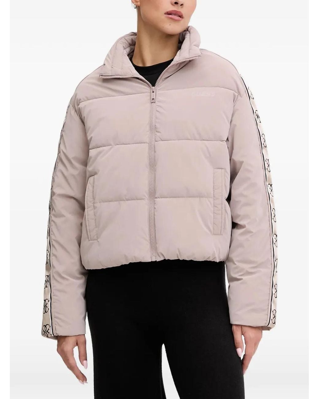 Guess Natural High-Neck Puffer Jacket