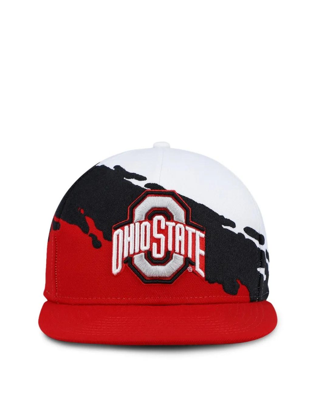 Mitchell & Ness Red X Ncaa Ohio State Buckeyes Paintbrush Snapback Cap for men