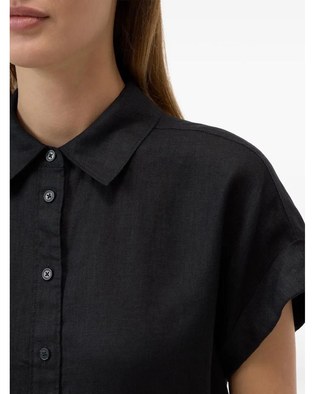 Closed Black Tie Waist Shirt