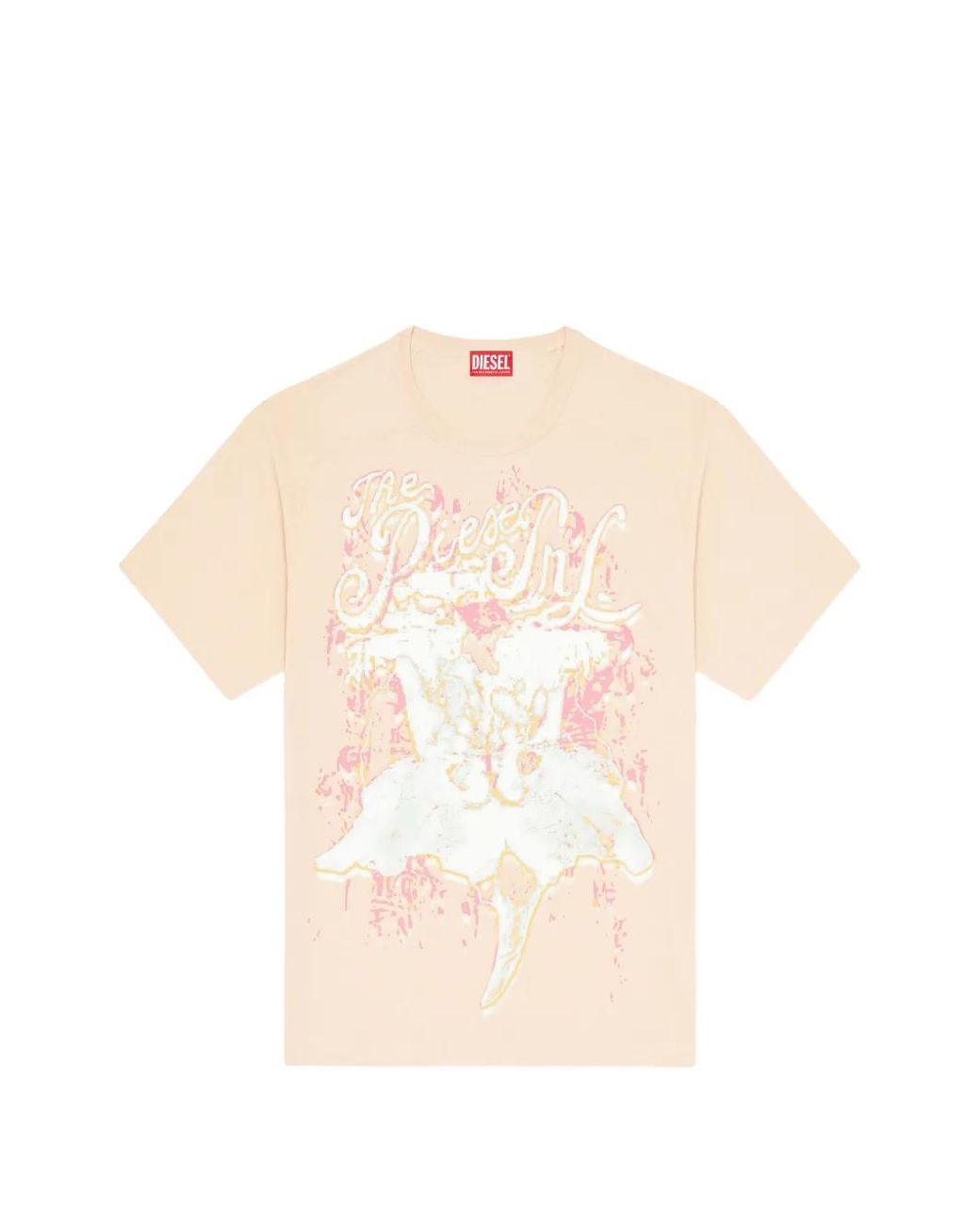 DIESEL White T-Taddy Print T-Shirt for men