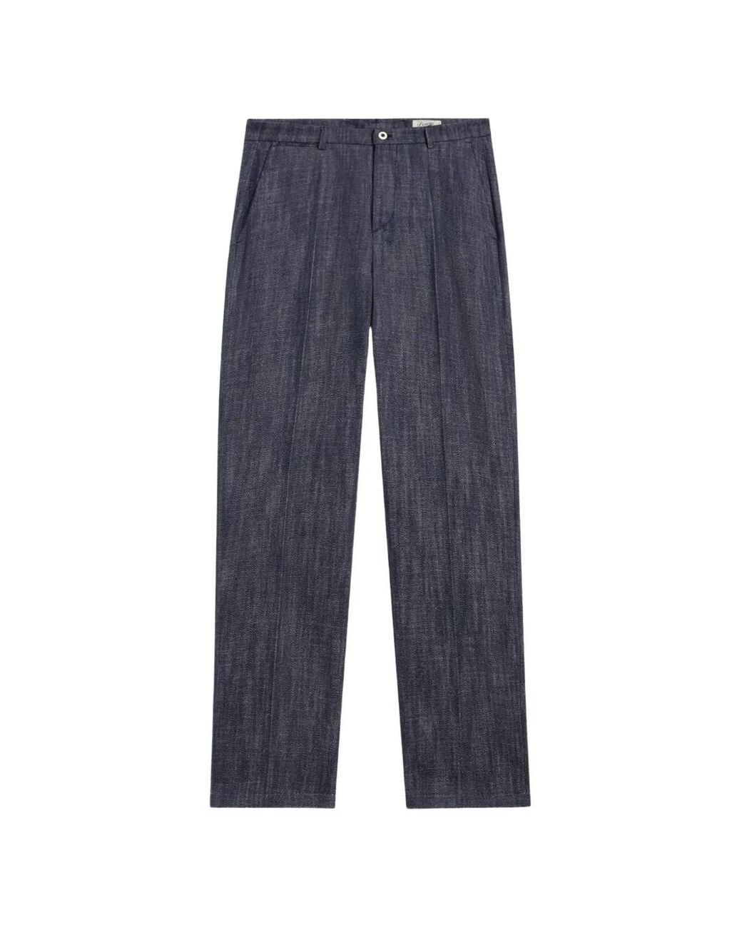 Pence Blue Noel Denim-Effect Chino Trousers for men