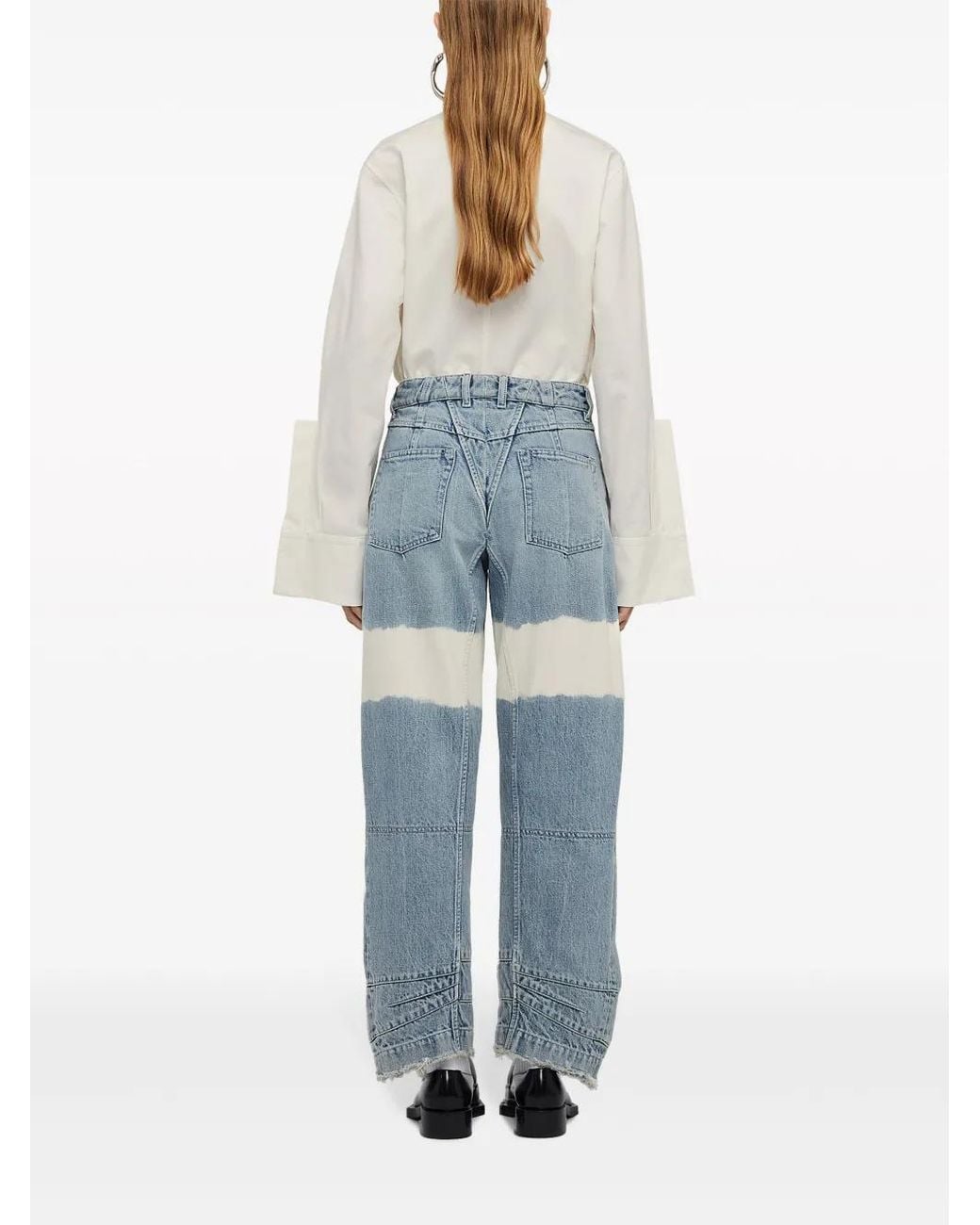 Jil Sander White V-Neck Cotton-Blend Jacket