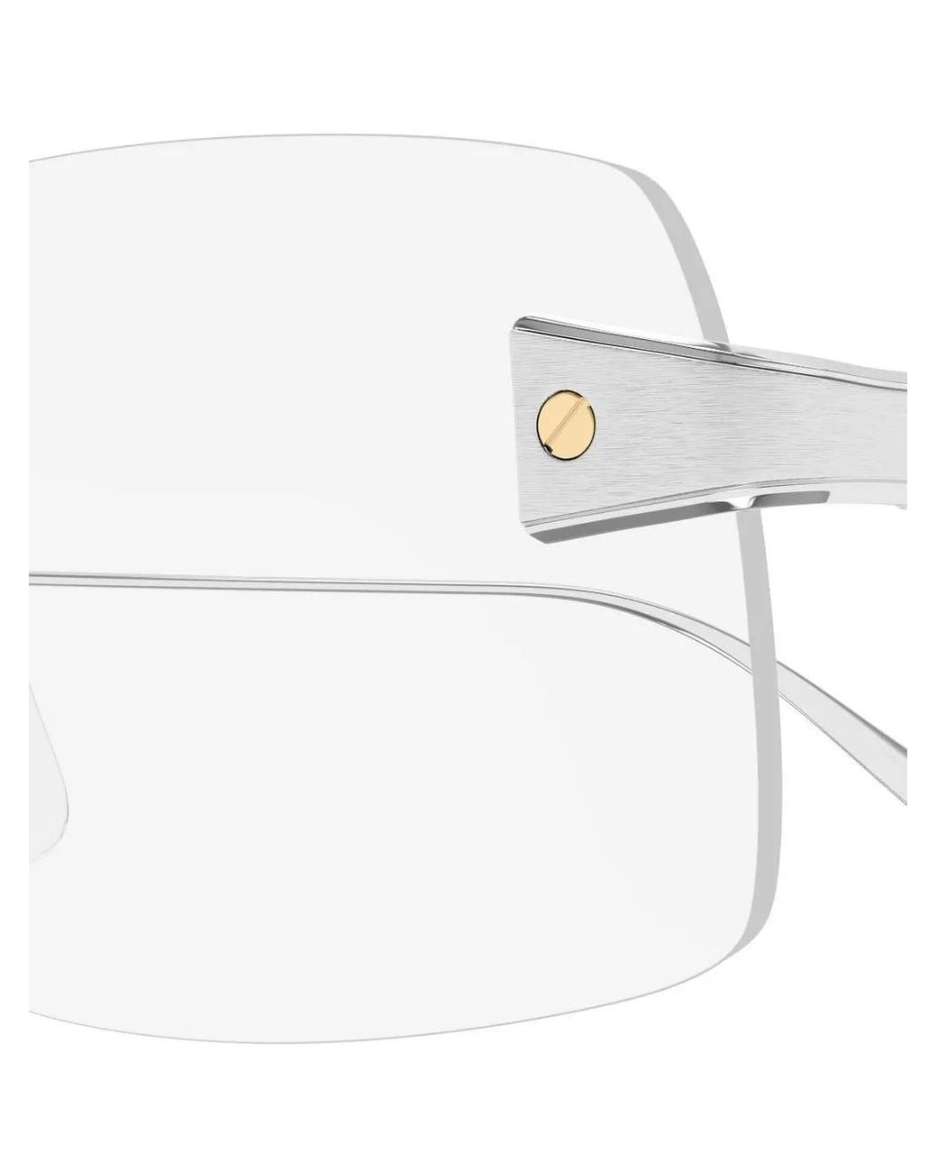 Cartier White Lunettes De Vue Santos De Cartier À Monture Rectangulaire for men