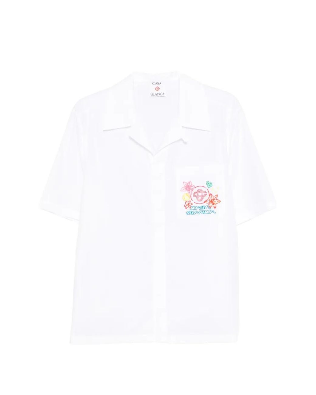 Casablanca White Chemise Collage D'Icones Graphiques for men
