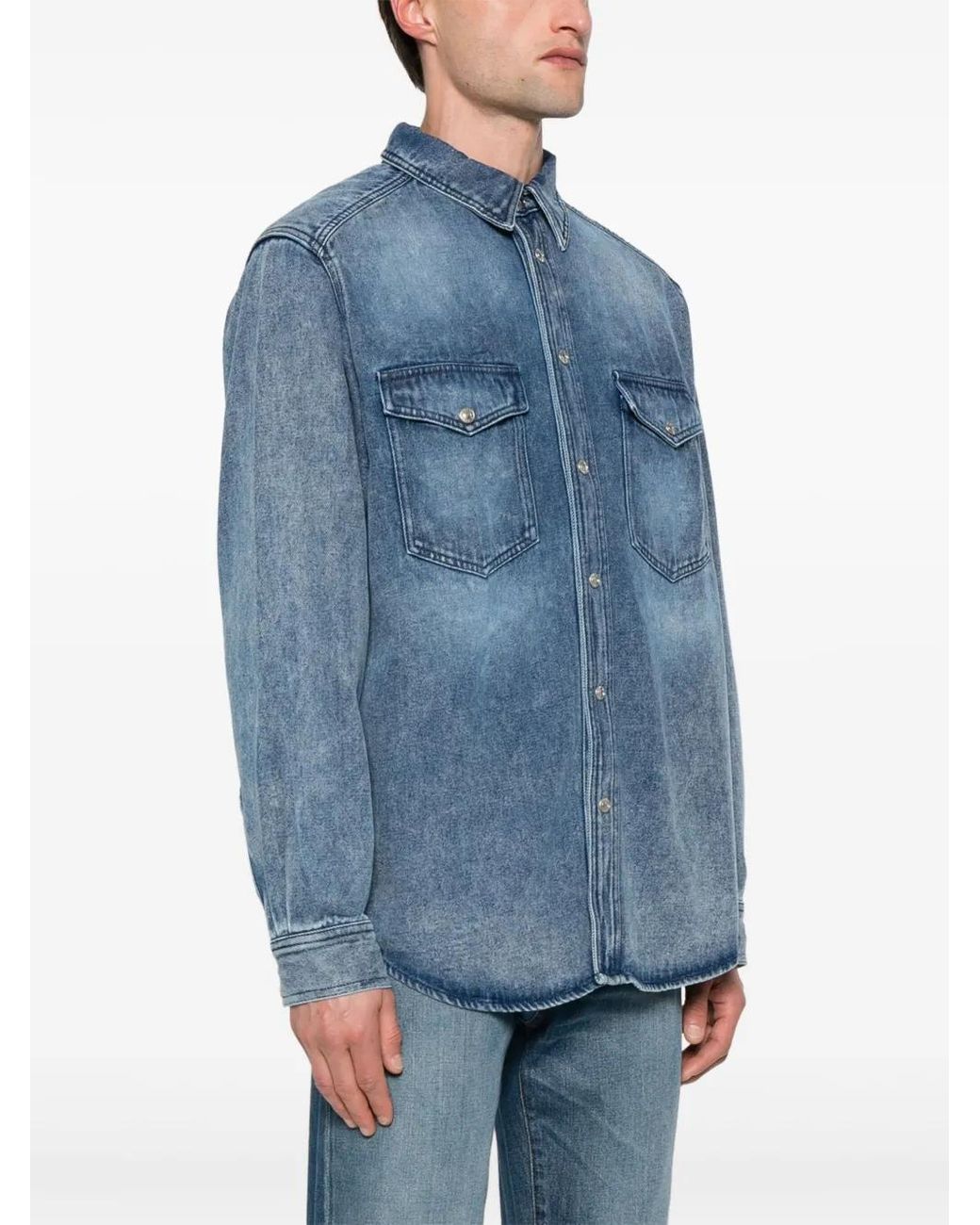 Isabel Marant Blue Tailly Soft Denim Shirt for men