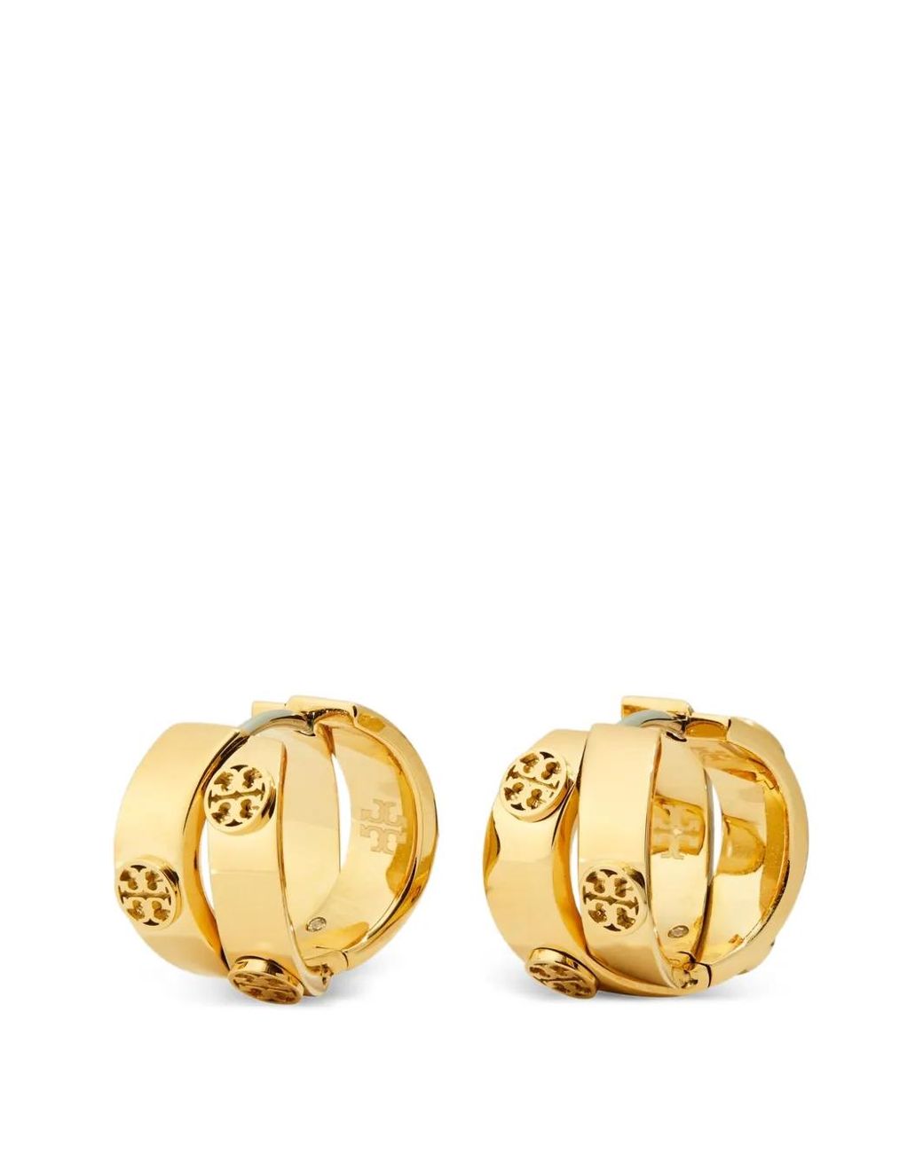 Tory Burch Metallic Icon Double Hoop Earrings