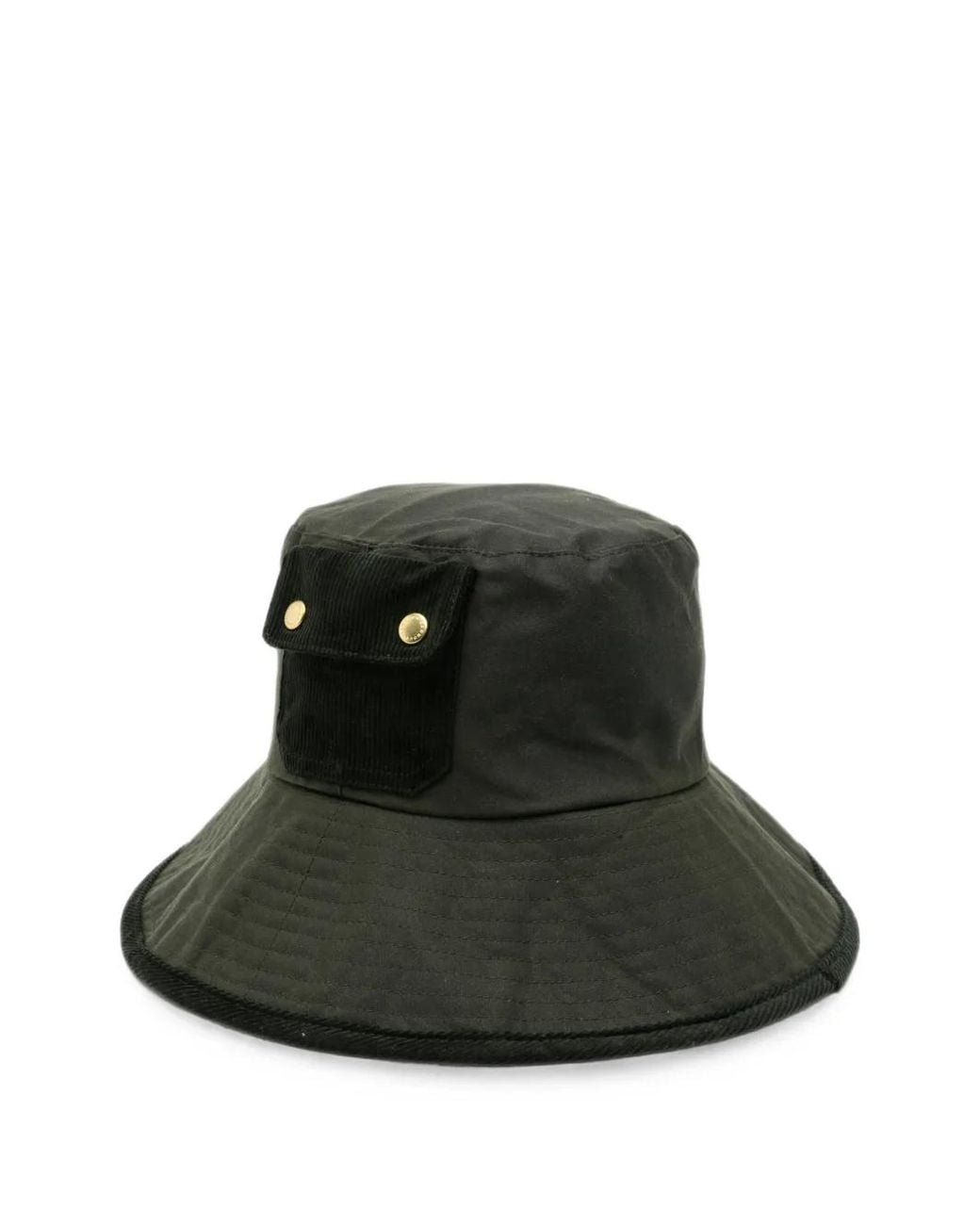 Barbour Black Corduroy-Trim Bucket Hat