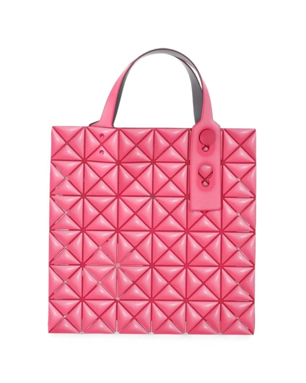 Issey Miyake Pink Miniature Geometric-Panelled Tote Bag