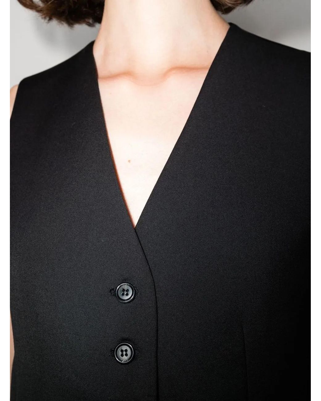 Frankie Shop Black Gelso Single-Breasted Waistcoat