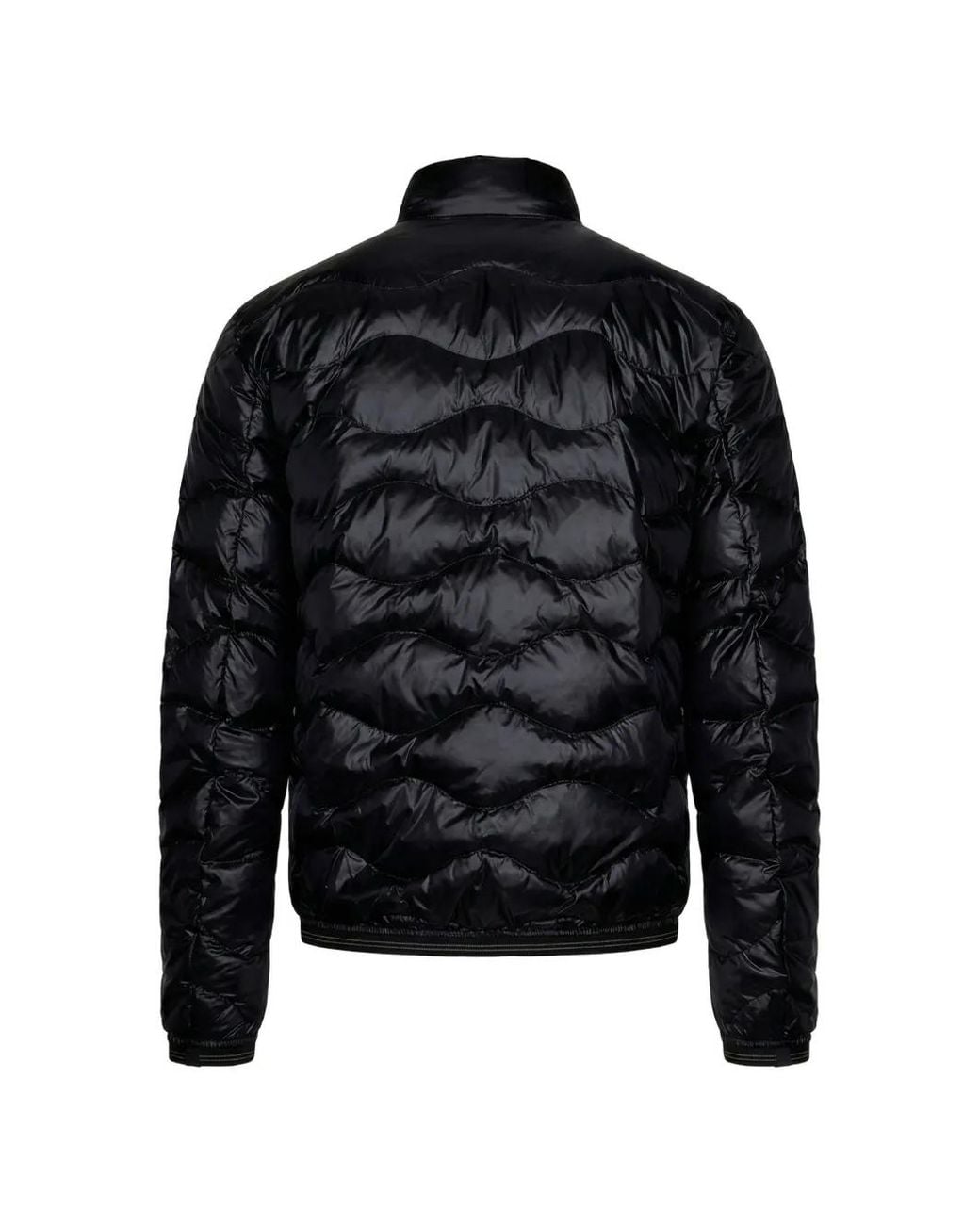 Blauer Gesteppte Jacke in Black für Herren