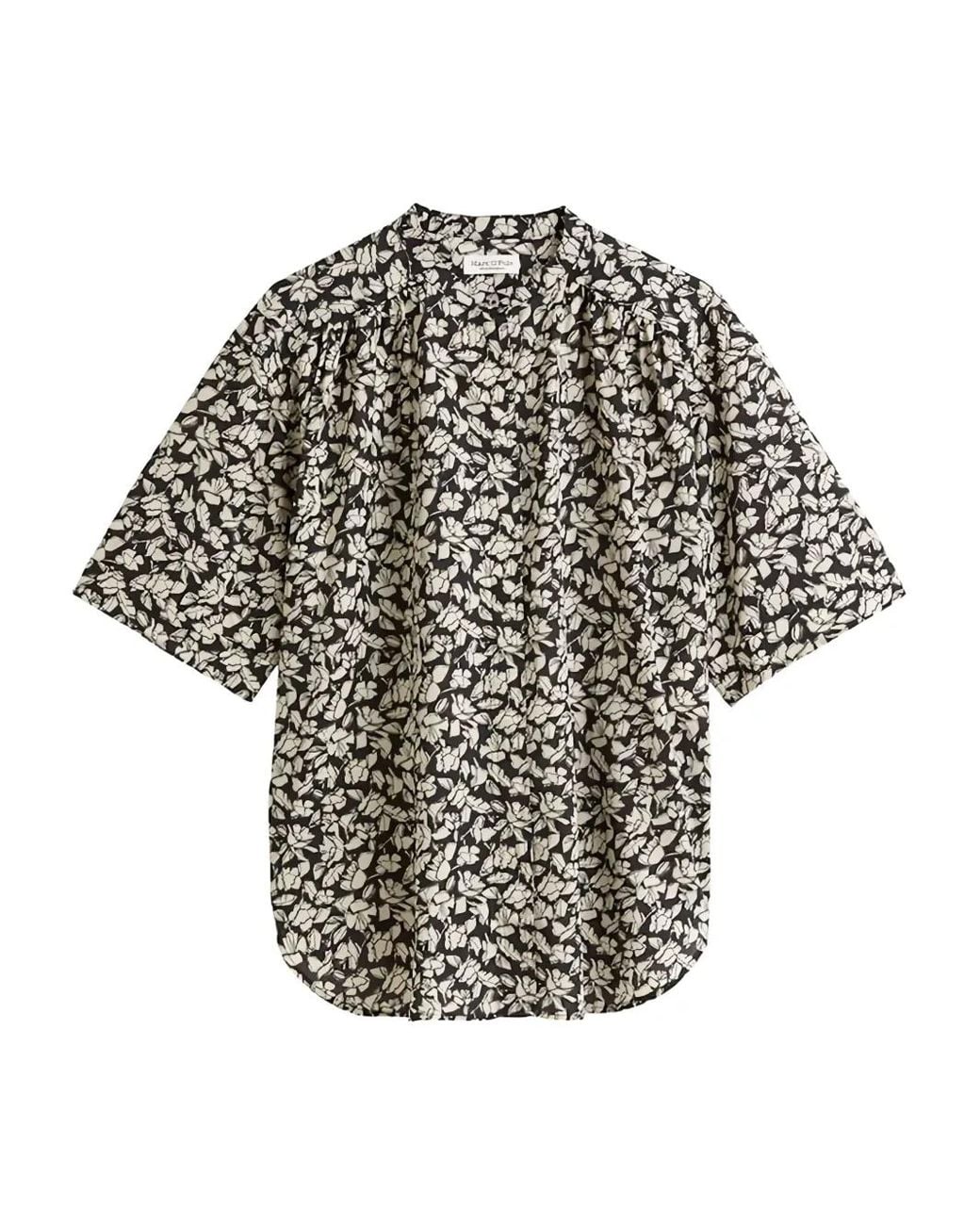 Marc O' Polo Black Floral-Print Blouse