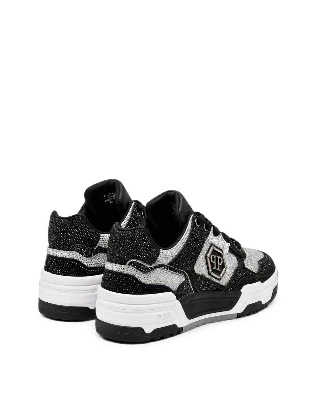 Philipp Plein Black Low-Top Predator V2 Strass Sneakers for men