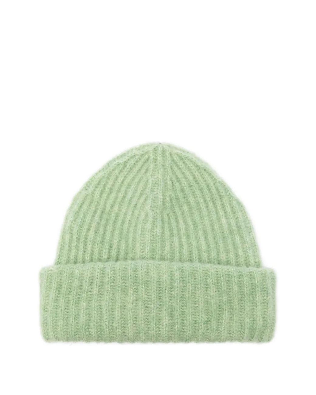 Roberto Collina Gerippte Beanie in Green für Herren