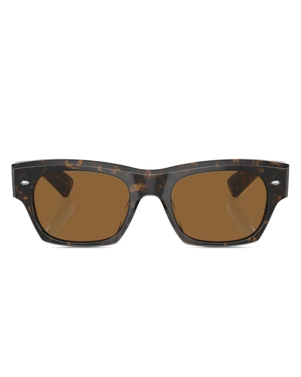 Oliver Peoples Brown Kasdan Square-Frame Sunglasses