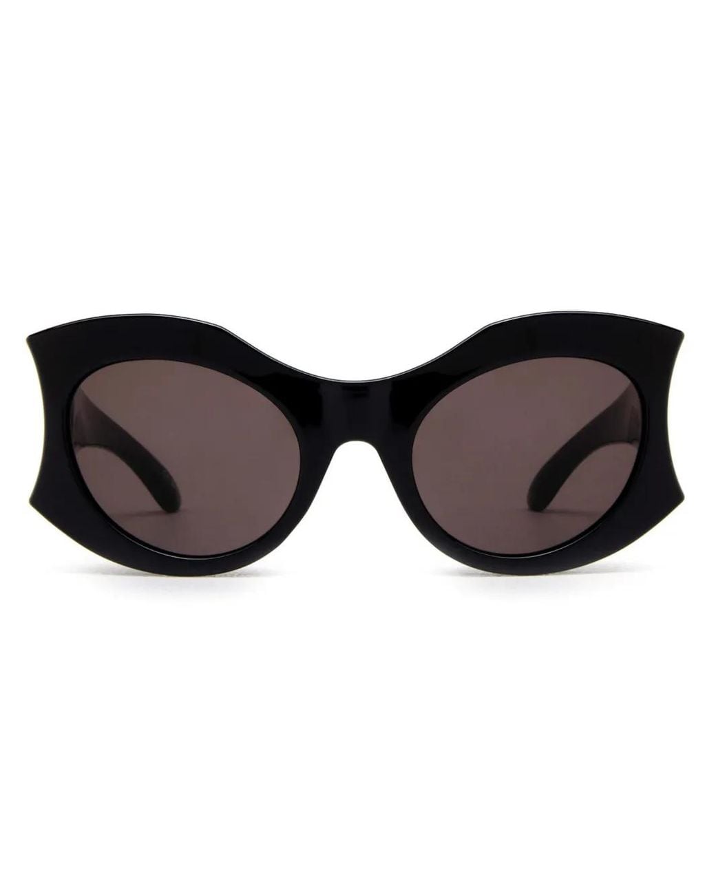 Balenciaga Brown Logo-Plaque Round-Frame Sunglasses