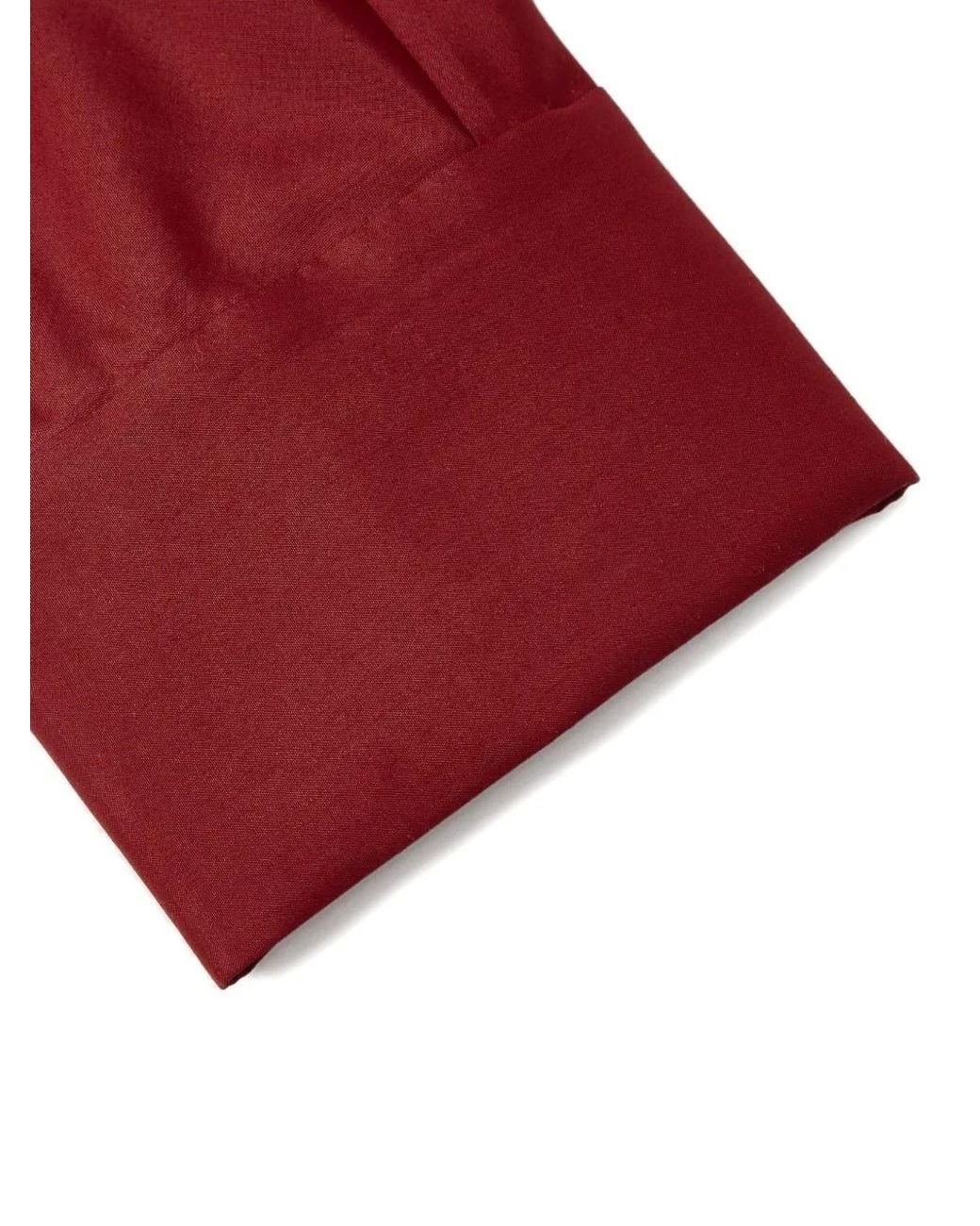 Shanghai Tang Red Silk Blouse