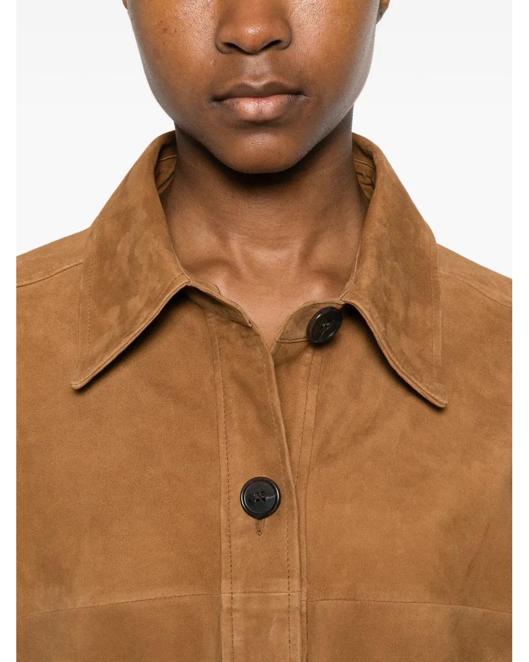 Arma Brown Flap-Pocket Leather Jacket