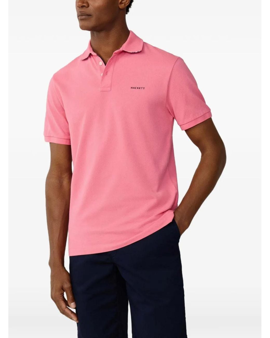 Hackett Red Beach-Trim Short-Sleeve Polo Shirt for men