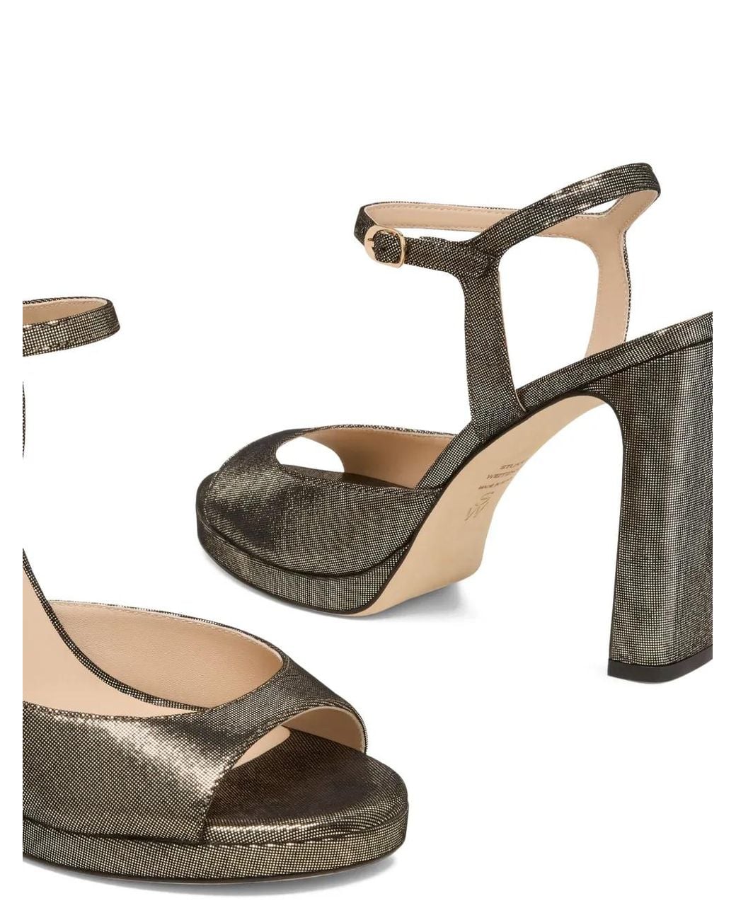 Stuart Weitzman Metallic Babette Heeled Sandals