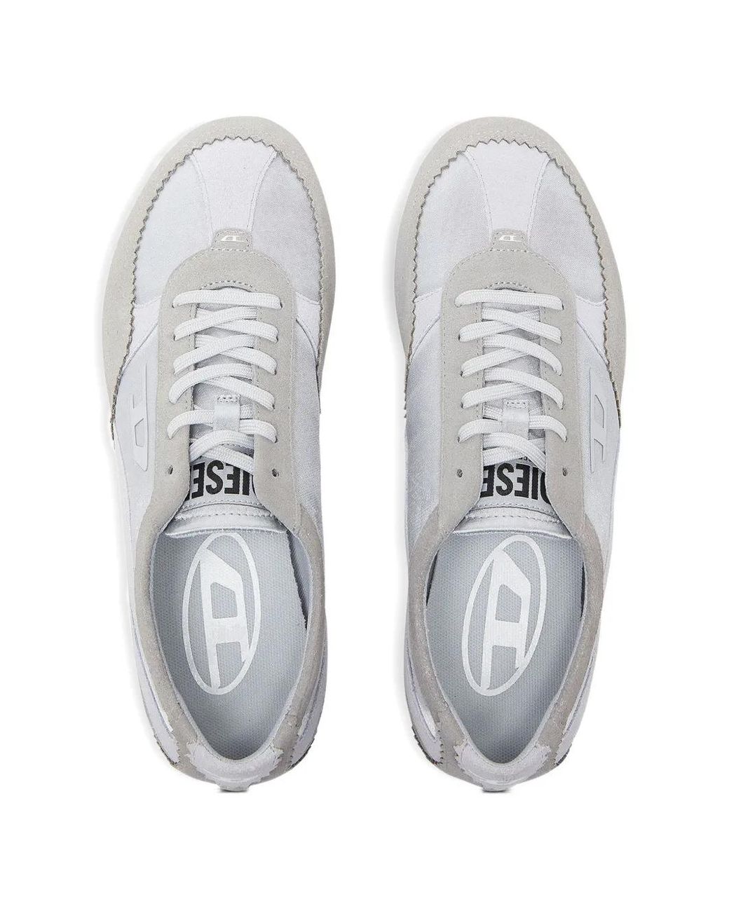 DIESEL White D-Mile Low-Top Sneakers