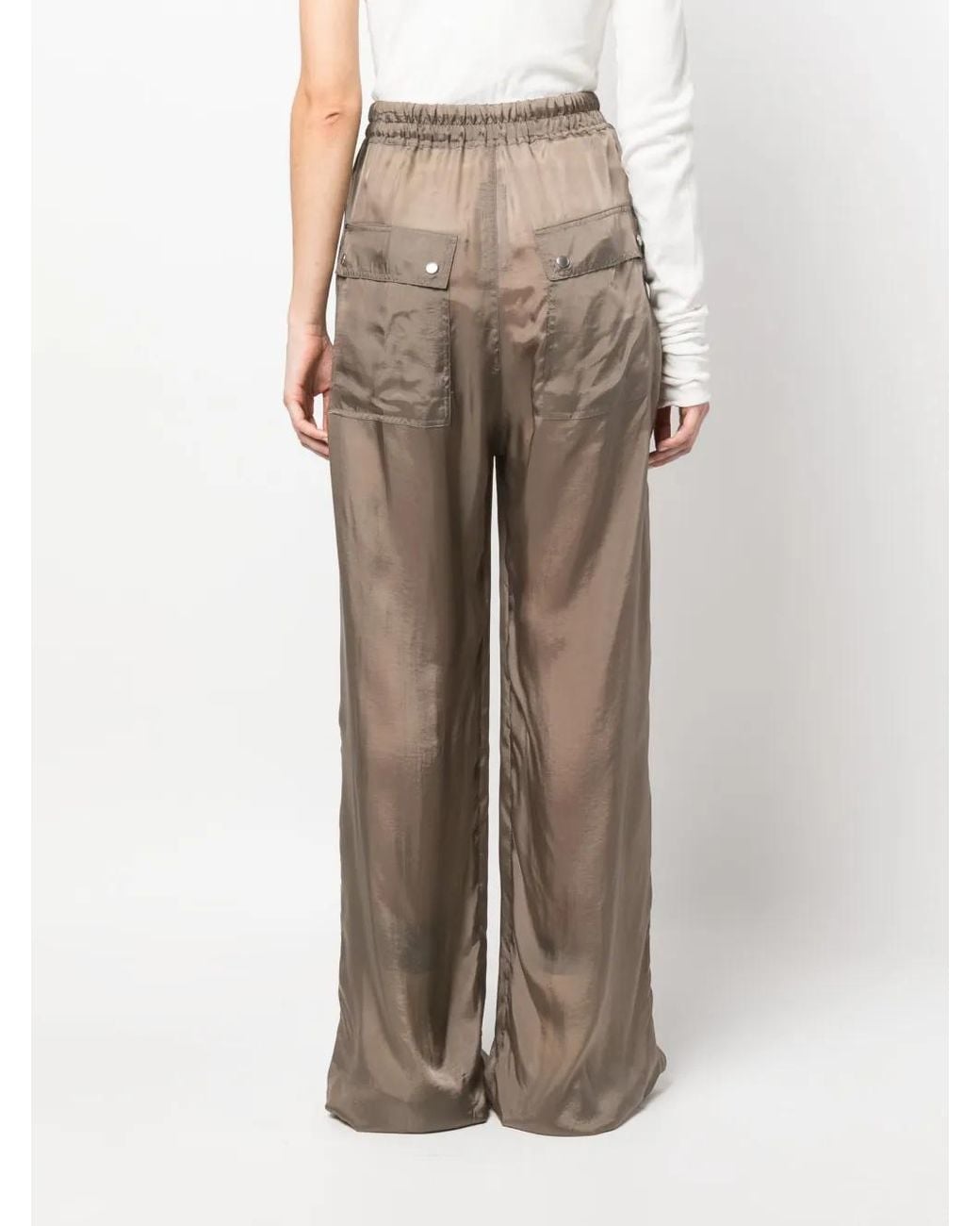 Rick Owens Brown Geth Belas Wide-Leg Trousers