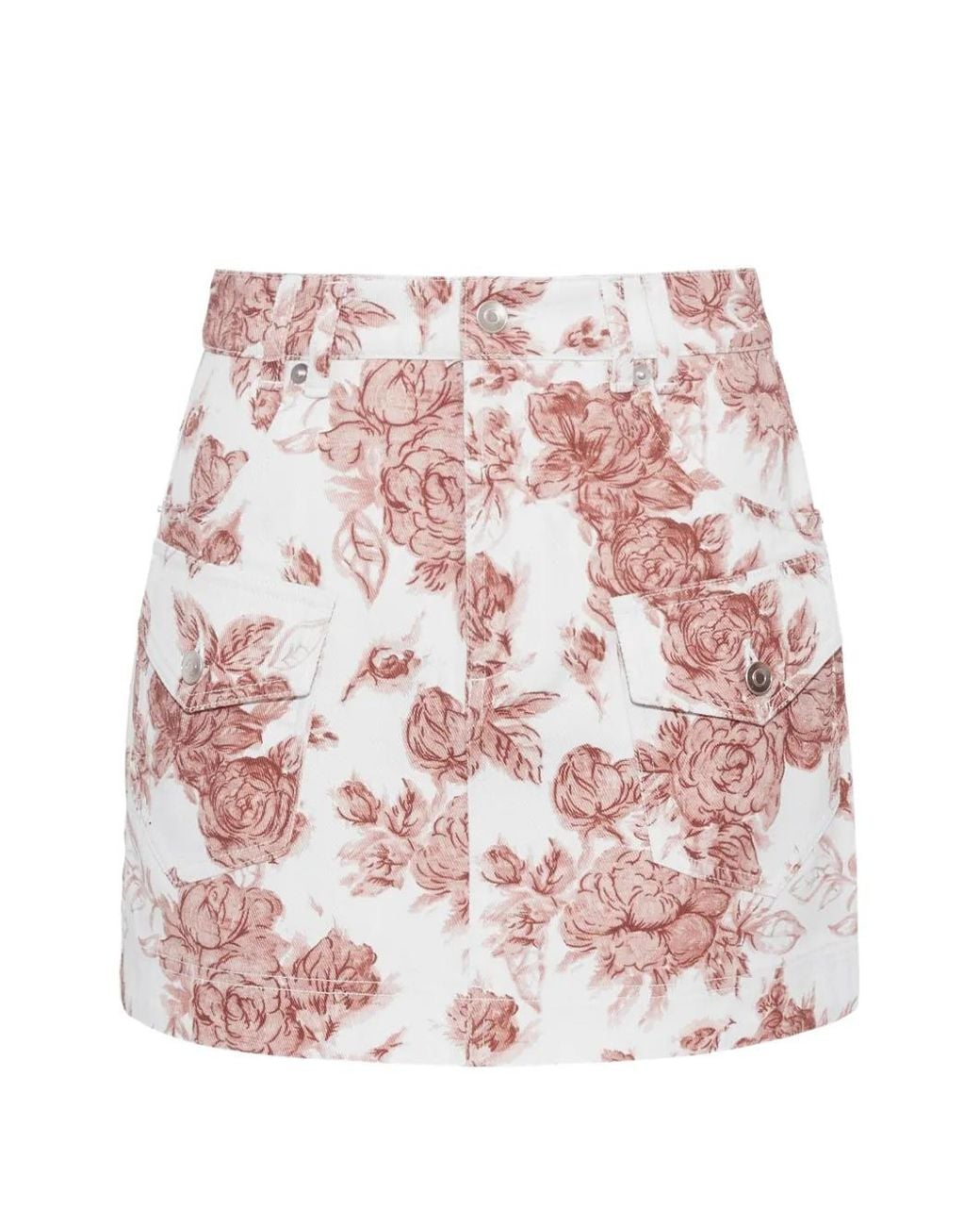 Cara Cara Pink Wayne Floral-Pattern Mini Skirt