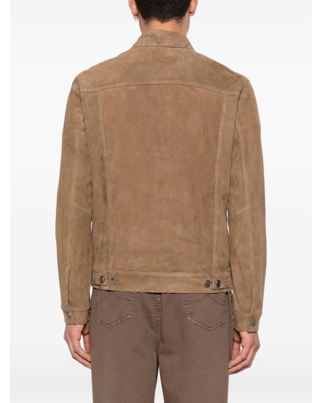 Veste En Cuir À Boutonnière Giorgio Brato pour homme en coloris Natural