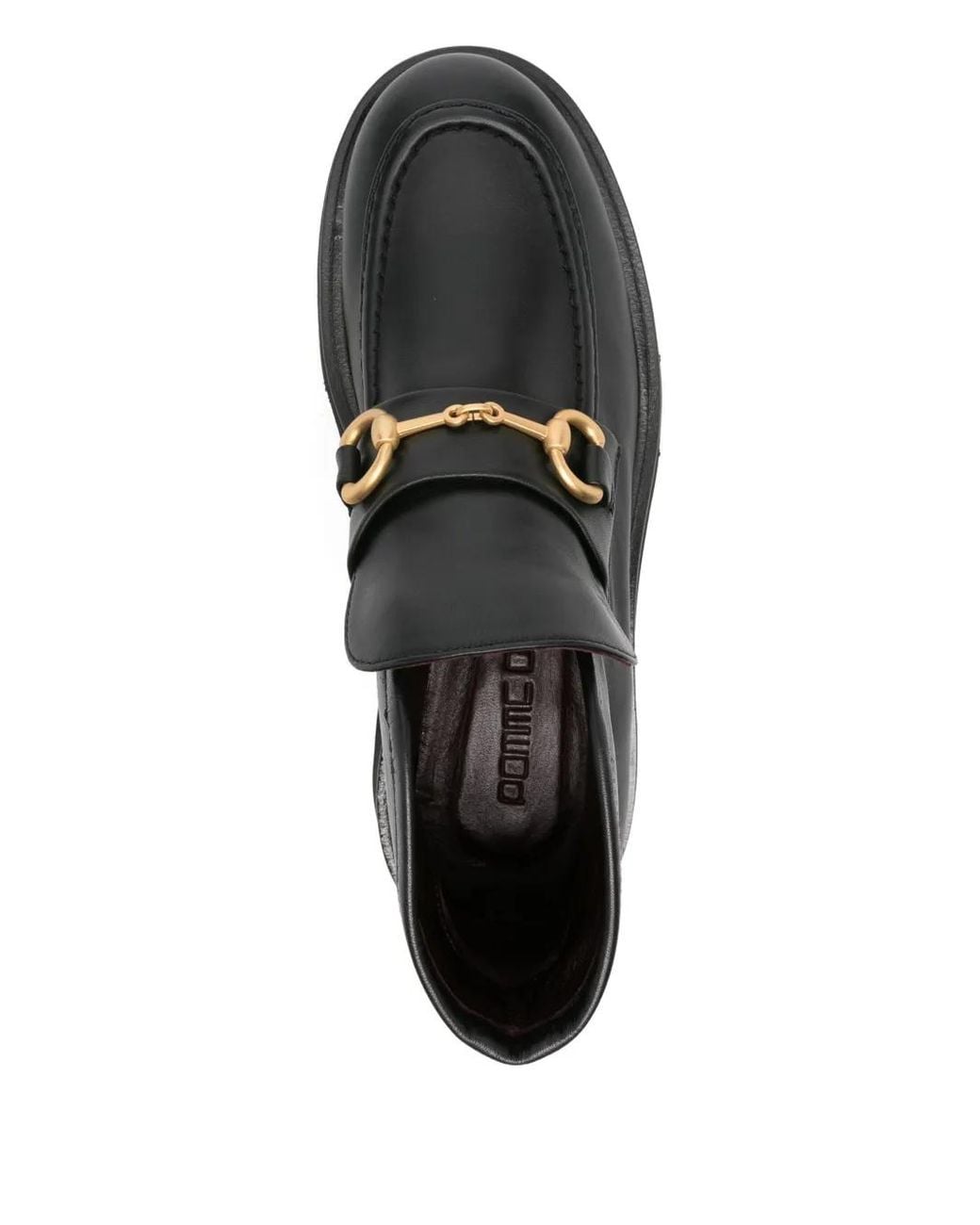 Pomme D ́Or Black Horsebit Leather Ankle Boots