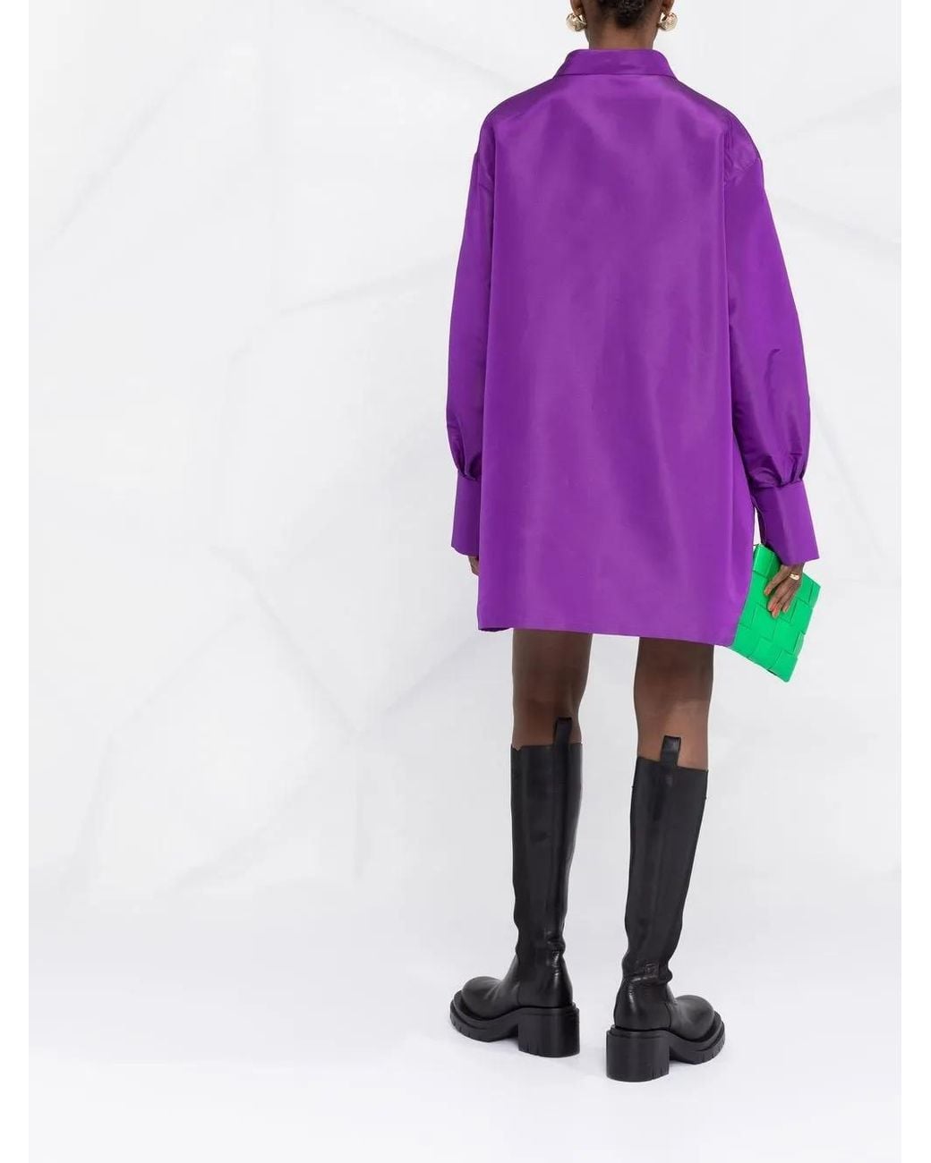 Valentino Garavani Purple Long-Sleeve Button-Up Shirt
