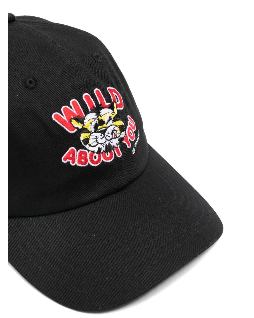 KENZO Black Tiger-Embroidery Cap