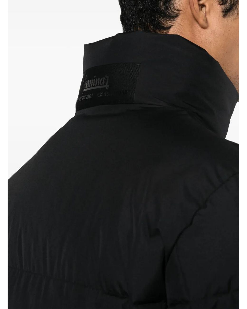 Herno Woven Half Coat With High Collar in Black für Herren