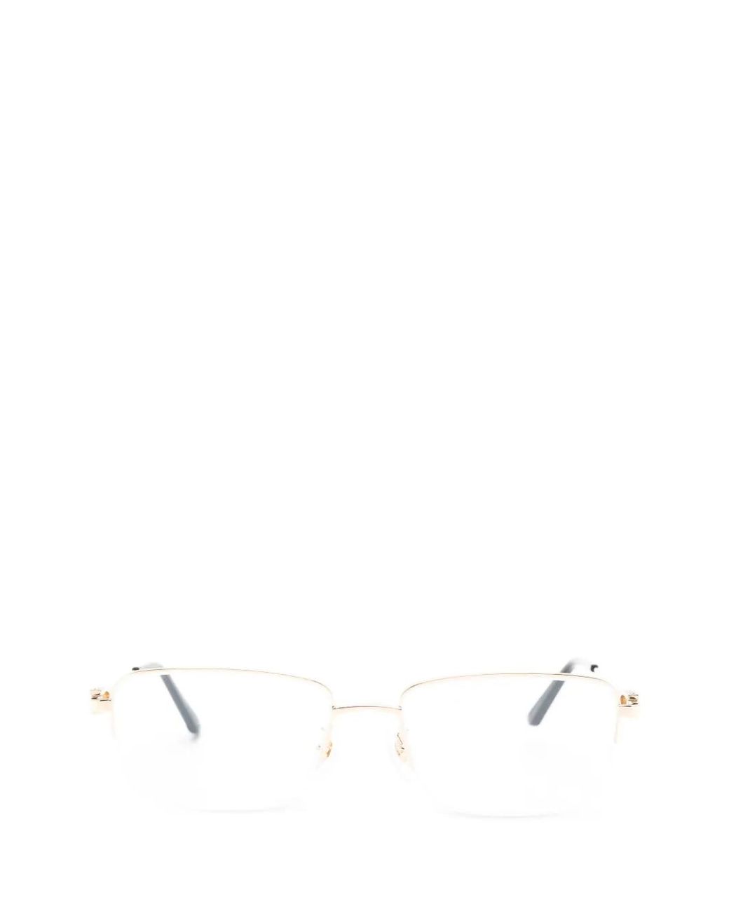 Cartier White Brille Mit Eckigem Gestell