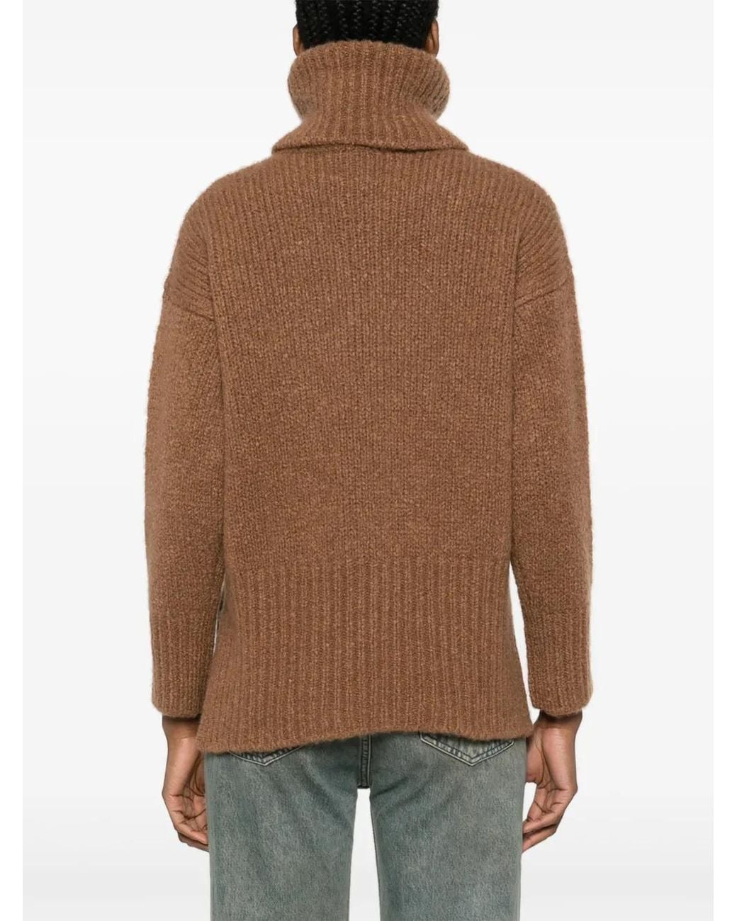 Alanui Brown Finest Roll-Neck Jumper